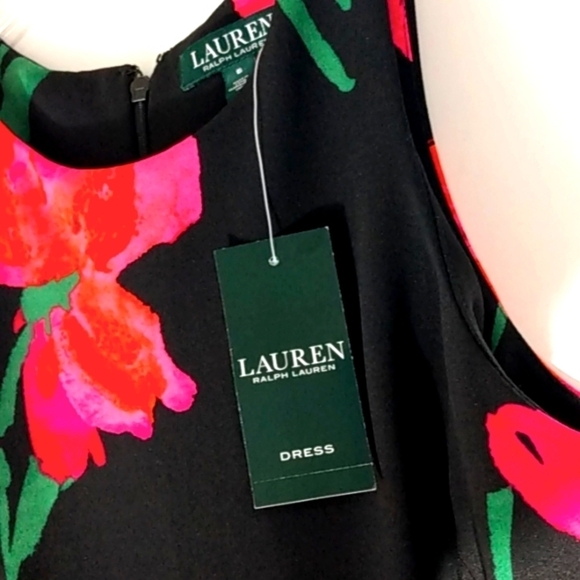 RALPH LAUREN NWT ESSENTIALS FLORAL DRESS SIZE 6 - Picture 8 of 9